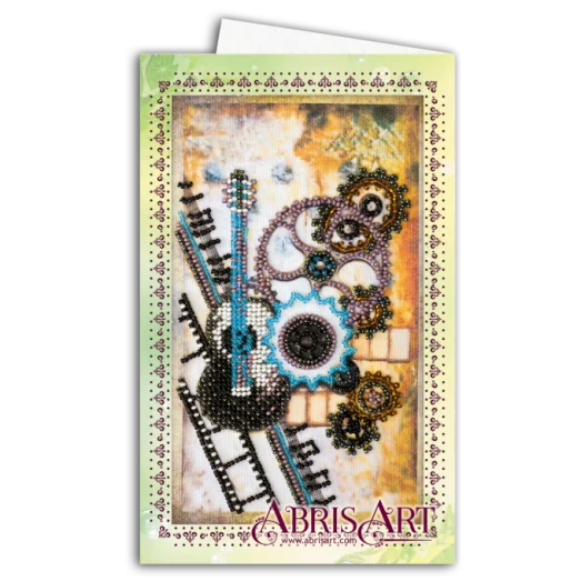 АОМ-014 Открытка-конверт. Гитара. Абрис Арт