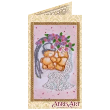 АО-113 С днем бракосочетания. Набор-открытка для вышивки бисером Абрис Арт