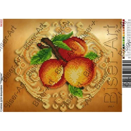 ВА-0302 (А4) Персики. Схема для вышивки бисером БисерАрт