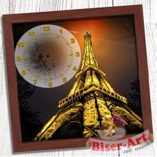ВА-013 Часы Вечерний Париж. Схема для вышивки бисером БисерАрт
