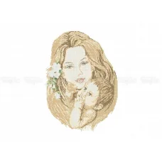 40-304 (30*40) Мать и дитя. Схема для вышивки бисером Бисерок