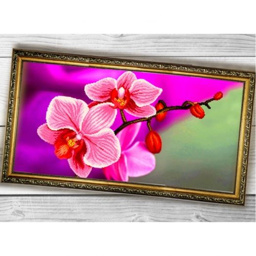 ВА-3060004 Розовая орхидея. Панно. Схема для вышивки бисером БисерАрт