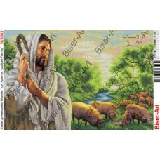 ВА-3063 (А2) Иисус Христос добрый пастырь. Схема для вышивки бисером БисерАрт