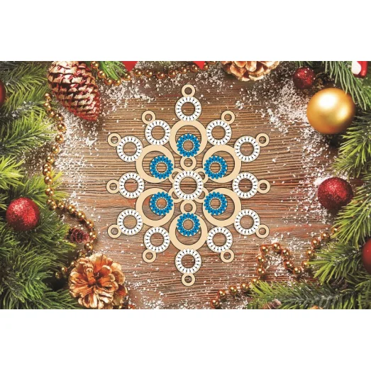 Ф-НГ-30 Заготовка на фанере Новогодняя игрушка для вышивки. ТМ Фея Вышивки