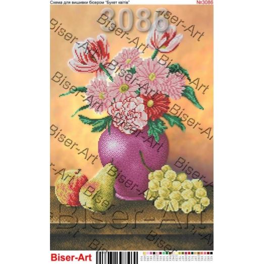ВА-3086 (А2) Букет цветов. Схема для вышивки бисером БисерАрт