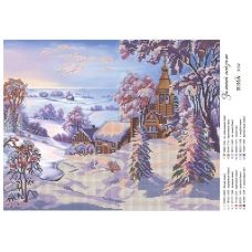 ЮМА-3132 Зимний пейзаж. Схема для вышивки бисером 