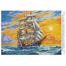 ДАНА-3140 Парусник. Схема для вышивки бисером