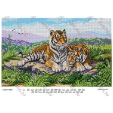 ДАНА-3169 Пара тигров. Схема для вышивки бисером
