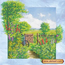 АС-121 Лужок. Схема для вышивки бисером на холсте. АбрисАрт