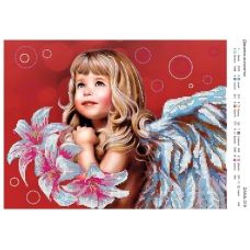 ДАНА-0319 Девочка ангелочек. Схема для вышивки бисером