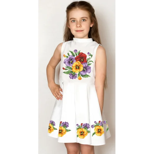 ПДП-029 (С) УКРАИНОЧКА. Детское пошитое платье Солнышко