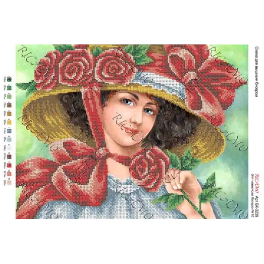 А3Н_258 БК-3239 Кокетка. Схема для вышивки бисером ТМ Virena