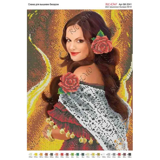 А3Н_062 БК-3241 Красавица. Схема для вышивки бисером ТМ Virena