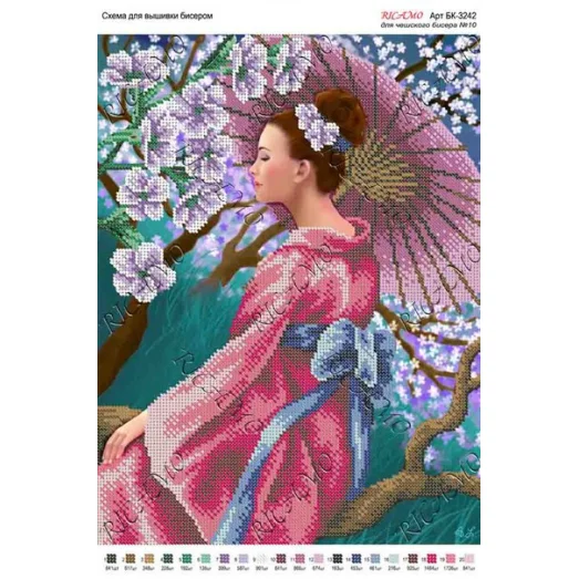 А3Н_259 БК-3242 Восточная красавица. Схема для вышивки бисером ТМ Virena