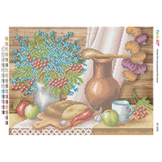 БС-3265 Деревенский натюрморт. Схема для вышивки бисером. Сяйво БСР