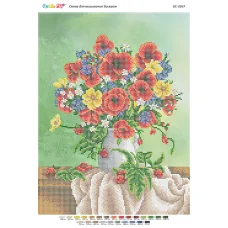 БС-3267 Натюрморт с маками. Схема для вышивки бисером. Сяйво БСР