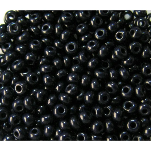 33080 Бисер не прозрачный, темно-синий (близок к черному)