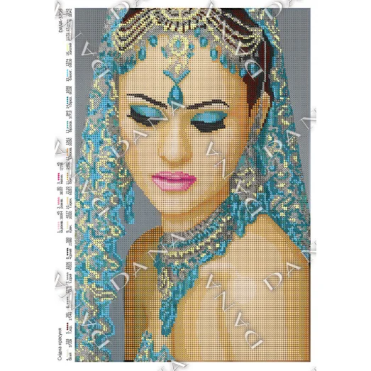ДАНА-3209 Восточная красавица. Схема для вышивки бисером