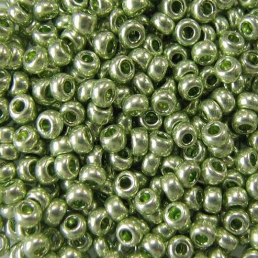 18161 Бисер Preciosa сольгель зелёный металлик