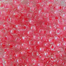 38698 Бисер Preciosa стеклянный с розовым прокрасом глазурь терра