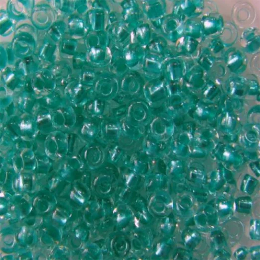 38958 Бисер Preciosa бирюзовый кристально-прозрачный с жемчужным прокрасом