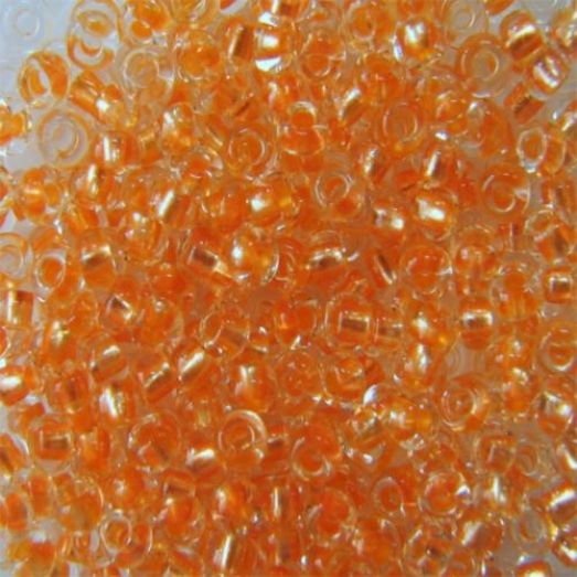 38992 Бисер Preciosa оранжевый кристально-прозрачный с жемчужным прокрасом
