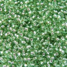 78162 Бисер Preciosa сольгель стеклянный светло-серо-зелёный с серебрянным прокрасом