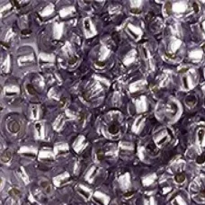 78221 Бисер Preciosa сольгель бледный стеклянный серый с серебрянным прокрасом