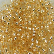 78283 Бисер Preciosa сольгель бледный стеклянный светло-янтарный с серебрянным прокрасом
