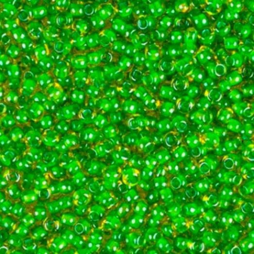 81358 Бисер Preciosa стеклянный хамелеон зелёный