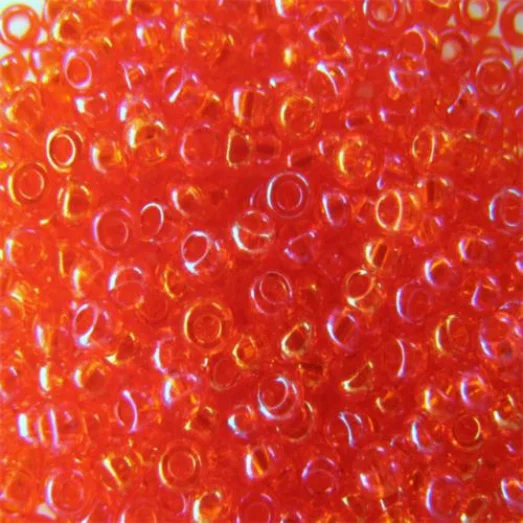 91030 Бисер Preciosa оранжевый радужный прозрачный