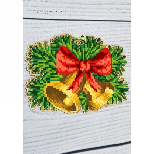 ВА-3368 Игрушка деревянная новогодняя Колокольчик для вышивки бисером БисерАрт