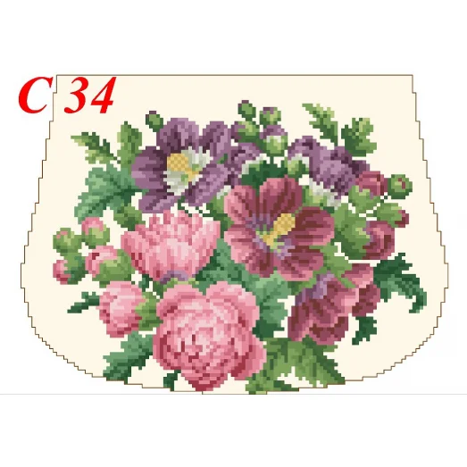 С-34 (белая) Заготовка на перед сумки для вышивки. ТМ Красуня