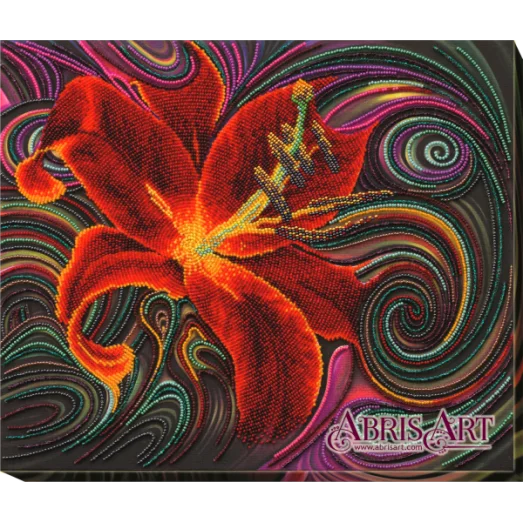 АВ-558 Чудесная лилия. Набор для вышивки бисером. Абрис Арт