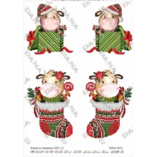 Дана-3512 Новогодние украшения. Схема для вышивки бисером