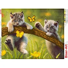 ВА-0356 (А4) Рыси. Схема для вышивки бисером БисерАрт