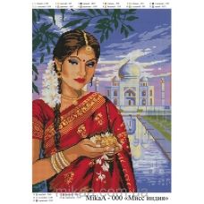МИКА-0831 (А3) Мисс Индия. Схема для вышивки бисером