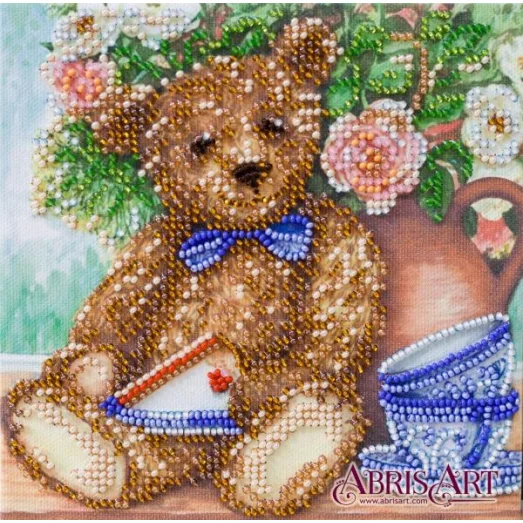 АМ-186 Набор для вышивки бисером Мишка-сладкоежка. ТМ Абрис Арт