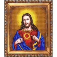 К-4031 Открытое сердце Иисуса. Схема для вышивки бисером Благовест