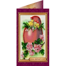 АО-005 Пасхальный сюжет-5. Набор-открытка для вышивки бисером Абрис Арт