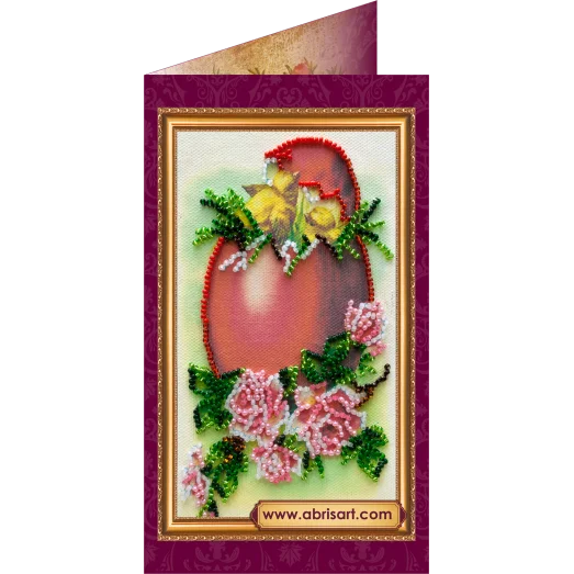 АО-005 Пасхальный сюжет-5. Набор-открытка для вышивки бисером Абрис Арт