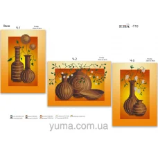 ЮМА-Т10 Вазы триптих. Схема для вышивки бисером