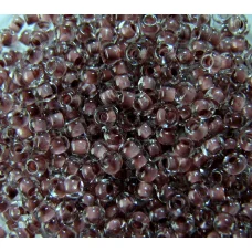 38319 Бисер прозрачный, коричневый внутренний окрас