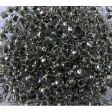 38949 Бисер прозрачный серый с перламутровой серединкой