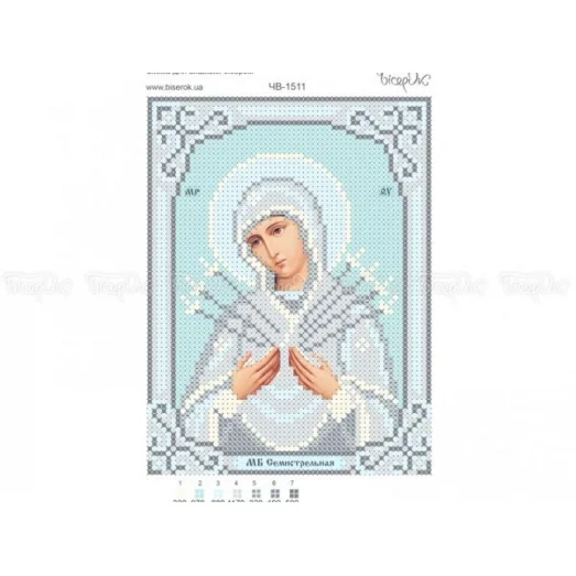 ЧВ-1511 МБ Семистрельная (серебро). Схема для для вышивки бисером Бисерок