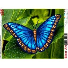ВА-0395 (А4) Голубая бабочка. Схема для вышивки бисером БисерАрт