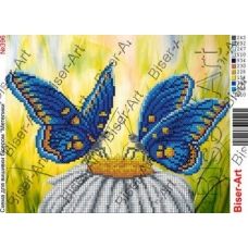 ВА-0396 (А4) Бабочки на ромашках. Схема для вышивки бисером БисерАрт