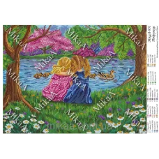 МИКА-0951 (А3) Подружки. Схема для вышивки бисером