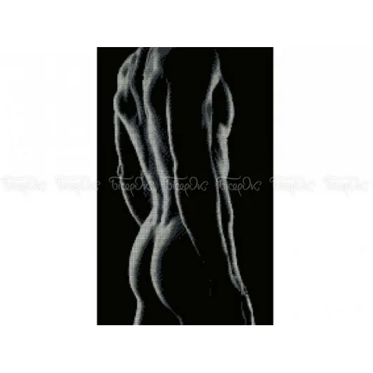 П-222 (30*60) Силуэт мужчины. Схема для вышивки бисером Бисерок