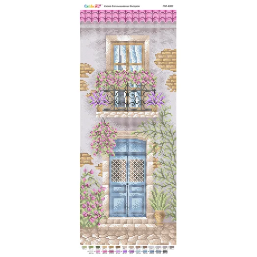 ПМ-4089 Балкончик в цветах. Схема для вышивки бисером ТМ Сяйво